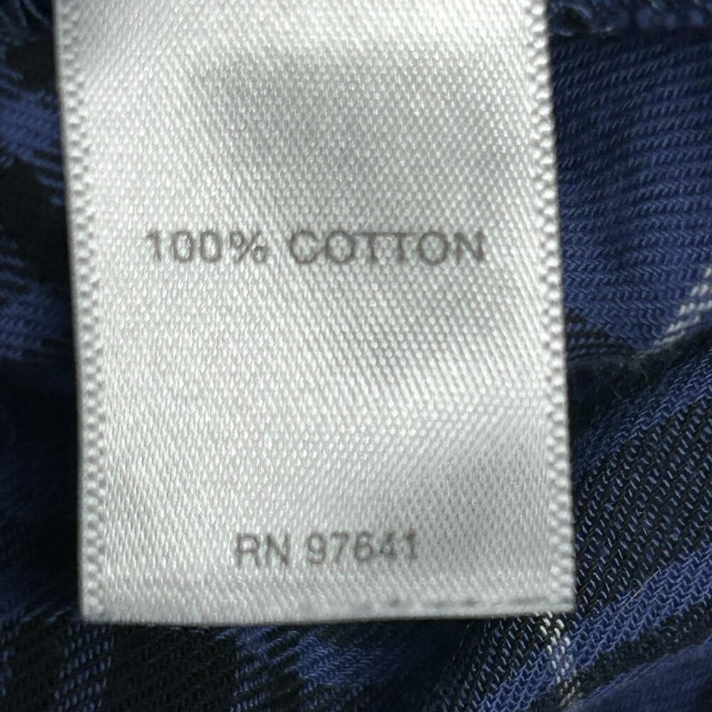 J Jill Shirt Womens Medium Tall Blue Plaid Button Front Tunic 100% Cotton - Picture 5 of 14